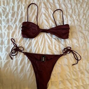 Triangl Women's Burgundy Bikini Set